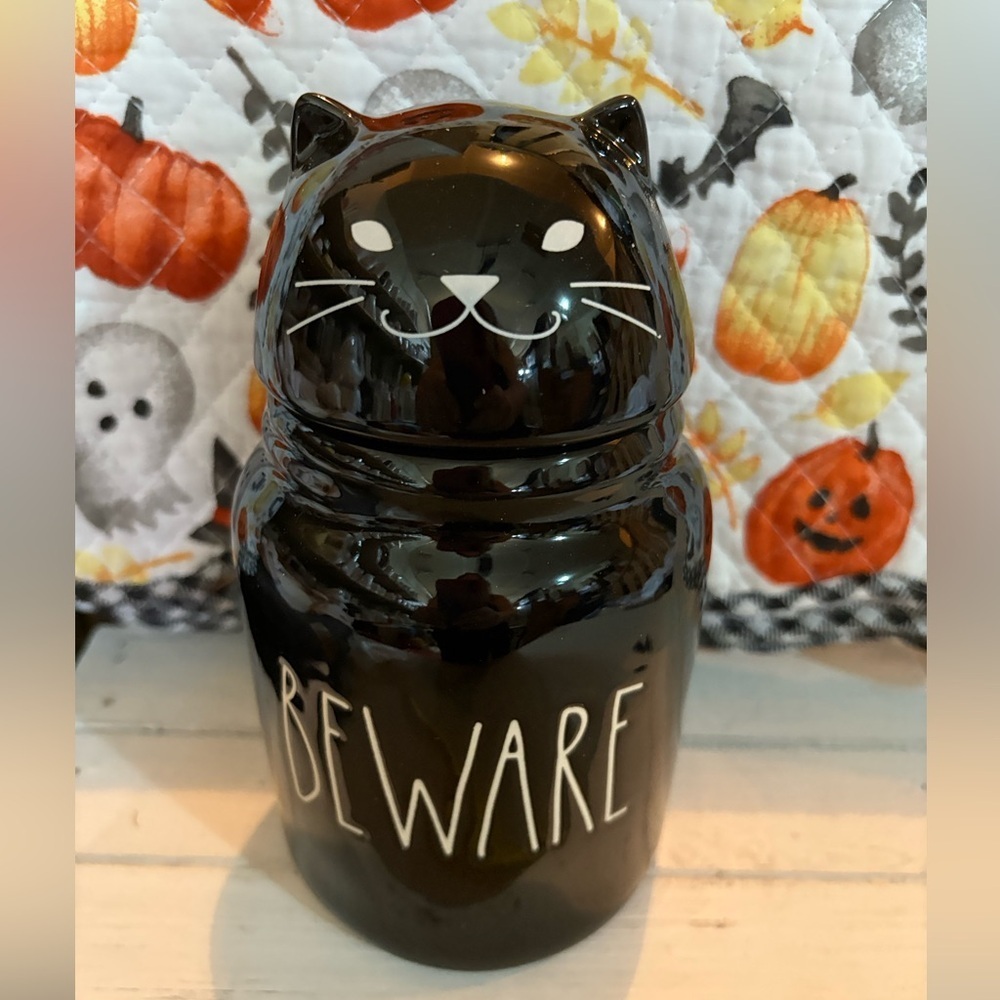 Rae Dunn Artisan Collection Black and White SPOOKY Baby Canister
